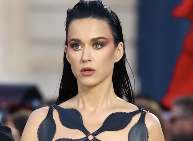 Katy Perry Dazzles on the Runway in Bold Leather Gown at Vogue World Paris