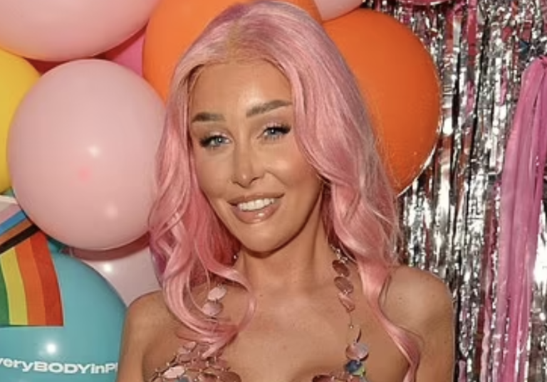 Ella Morgan Stuns in Daring Sequin Co-ord at PrettyLittleThing Pride Party