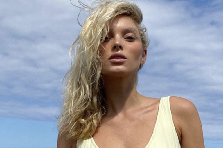 Elsa Hosk Stuns in White See-Through Dress in Latest Selfie