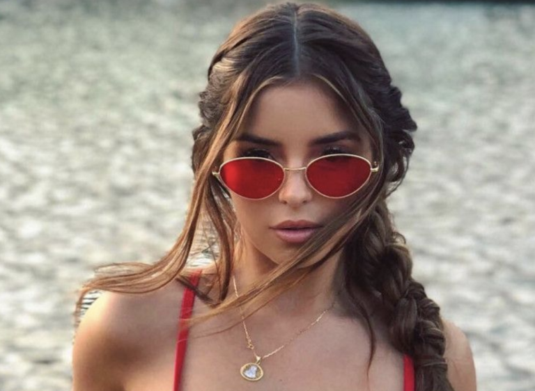 Demi Rose Mawby Turns Heads in Sheer Red Lingerie, Flaunting Her Stunning Curves