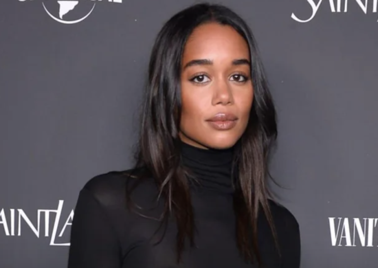 Laura Harrier Turns Heads in a Daring Black See-Through Dress at Paris Fashion Week’s Renaissance 2 Evening