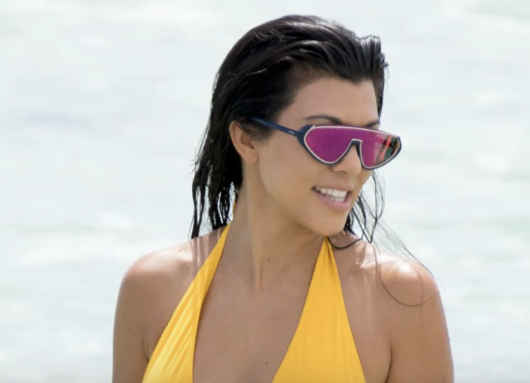 Kourtney Kardashian Enjoys Fresh Coconut Juice During Her Miami Getaway